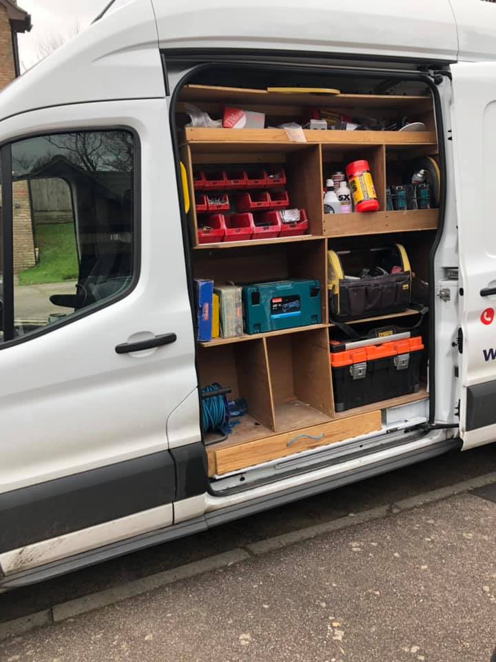 ford transit van racking shelving