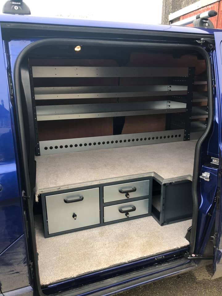 aluminum van shelving